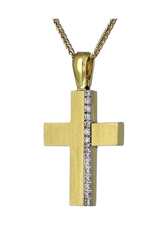 Damen Gold Kreuz 14K