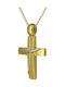 Herren Gold Kreuz 14K