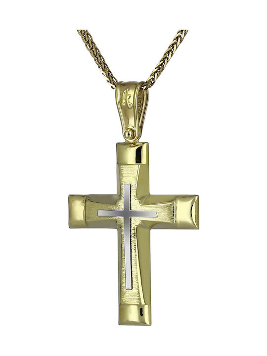 Herren Gold Kreuz 14K