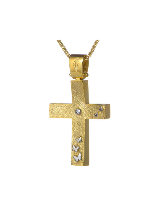 Femeiesc Aur Cruce 14K