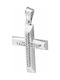 White Gold Cross 14K