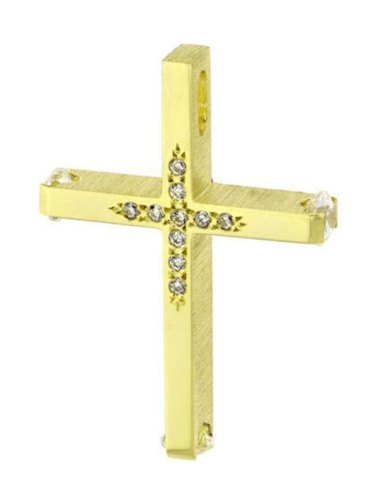 Damen Gold Kreuz 14K