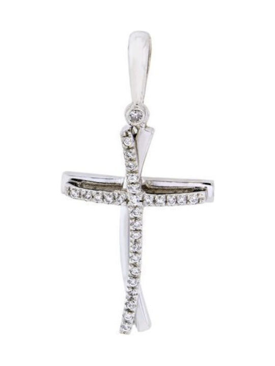 Women's White Gold Cross 14K