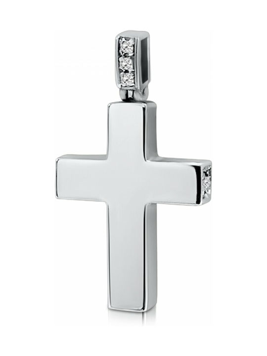 White Gold Cross 14K