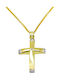 Damen Gold Kreuz 14K