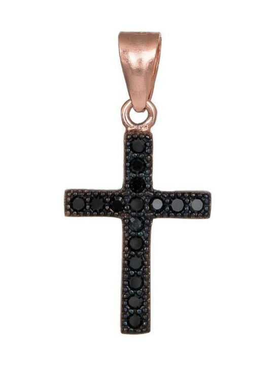 Cross from Rose Gold Plated Silver