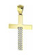 Women's Gold Cross 14K Double Sided