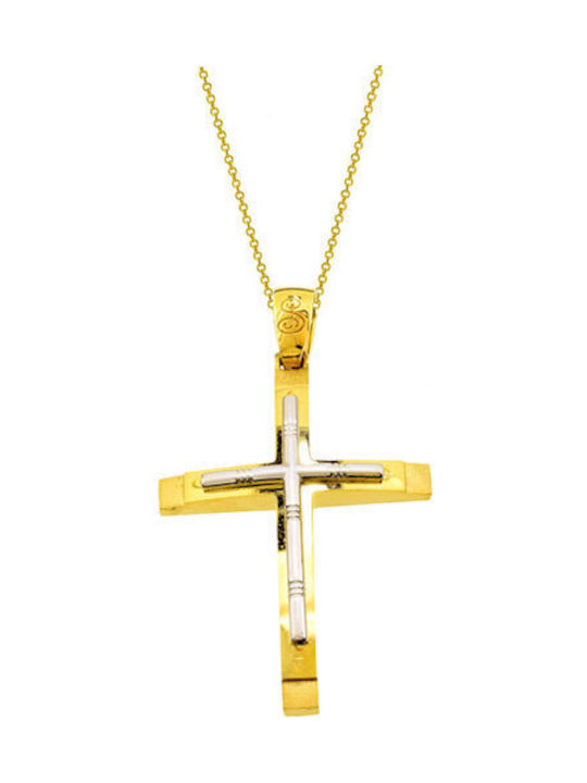 Men's Gold Cross 14K with Chain