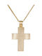 Herren Gold Kreuz 14K mit Kette