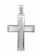 Men's White Gold Cross 14K