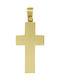 Herren Gold Kreuz 14K mit Kette