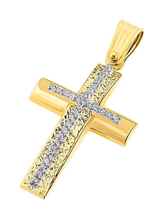 Damen Gold Kreuz 14K