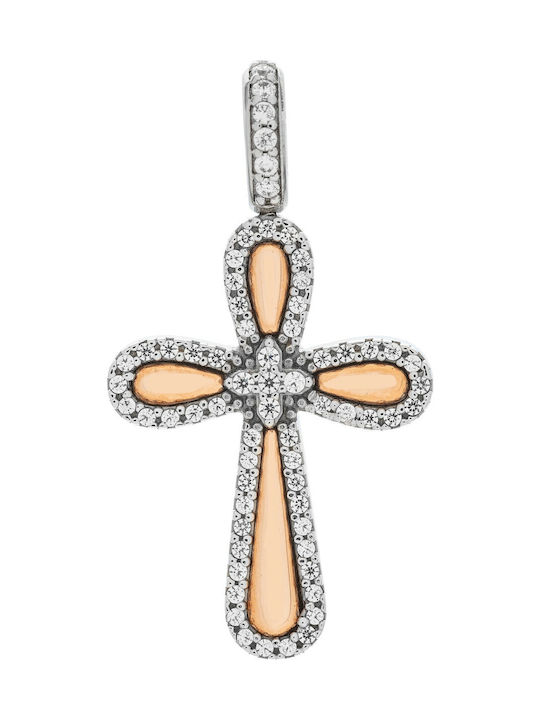 Women's White Gold Cross 14K