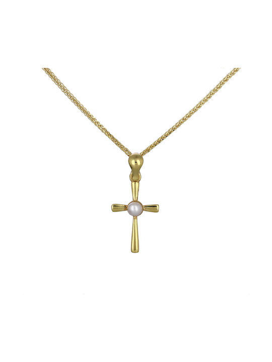 Women's Cross from Gold Plated Silver