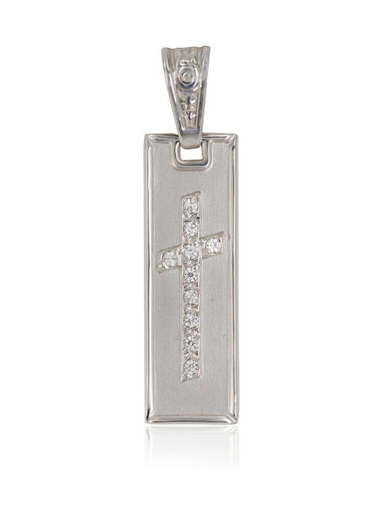 Women's White Gold Cross 9K