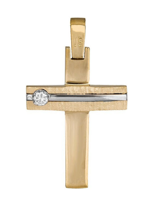 Damen Gold Kreuz 14K