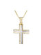 Herren Gold Kreuz 14K mit Kette