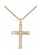 Herren Gold Kreuz 14K mit Kette