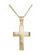 Herren Gold Kreuz 14K mit Kette