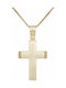 Men's Gold Cross 9K with Chain