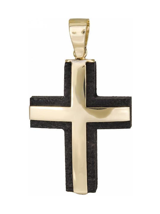 Herren Gold Kreuz 18K