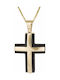 Herren Gold Kreuz 18K mit Kette