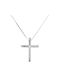 Women's White Gold Cross 18K with Chain