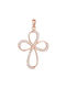 Women's Rose Gold Cross 14K