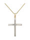 Herren Gold Kreuz 14K mit Kette