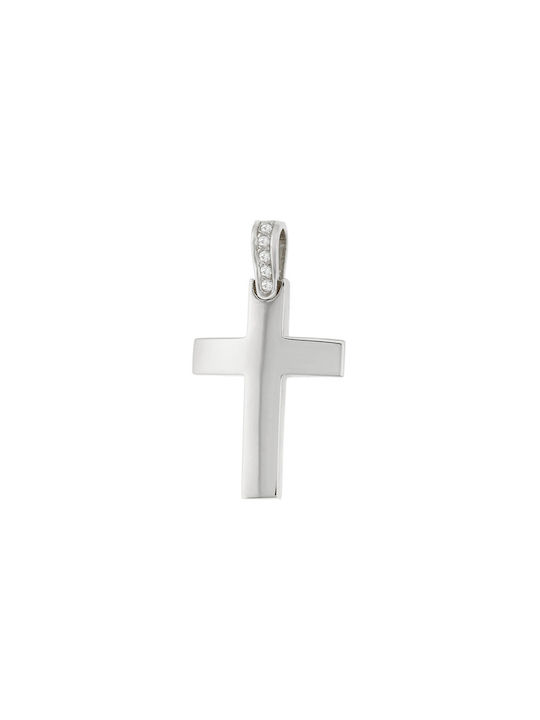 White Gold Cross 14K