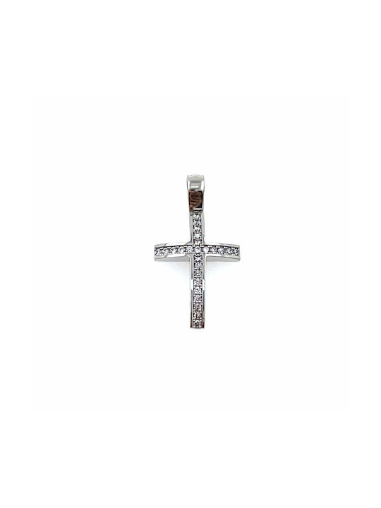 White Gold Cross 14K