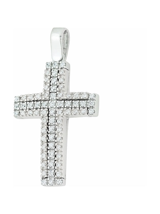 White Gold Cross 14K