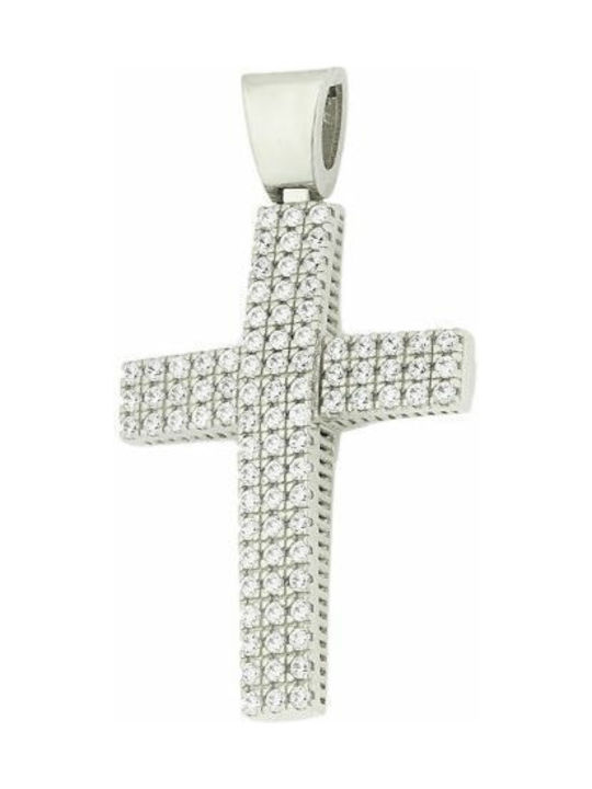 White Gold Cross 14K