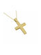 Herren Gold Kreuz 14K mit Kette