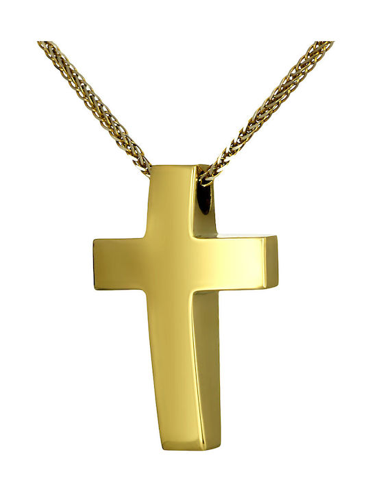 Herren Gold Kreuz 14K