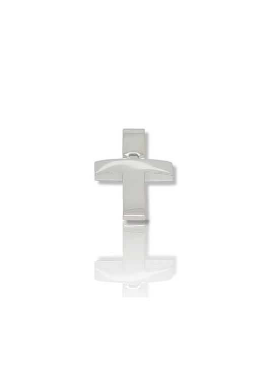 Mentzos Herren Weißgold Kreuz 14K Code