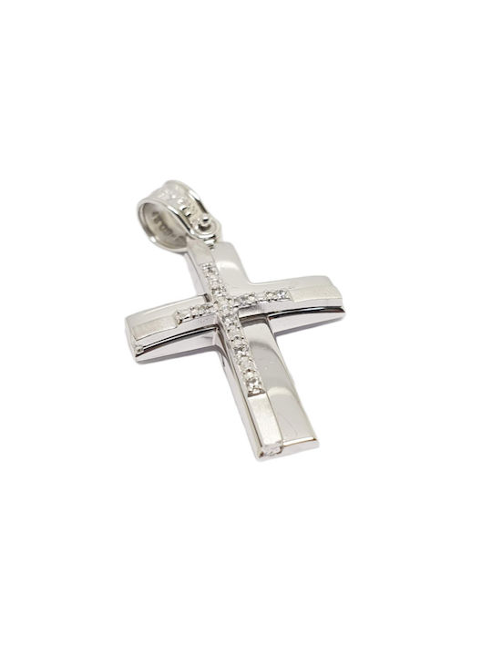 Mentzos White Gold Cross 14K