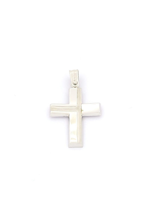 Kirkikosmima Men's White Gold Cross 9K