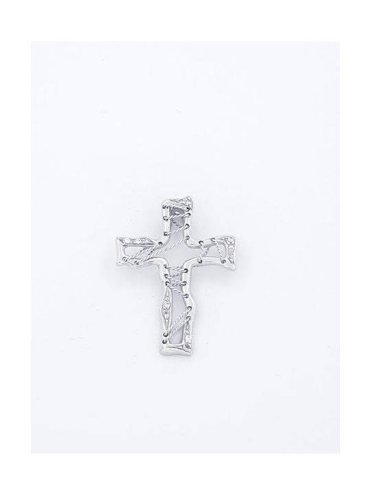 Kirkikosmima Women's White Gold Cross 14K