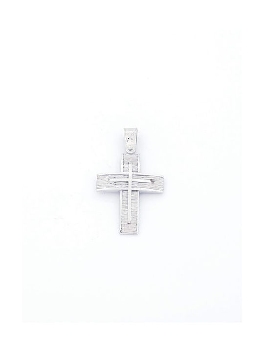 Kirkikosmima Men's White Gold Cross 14K