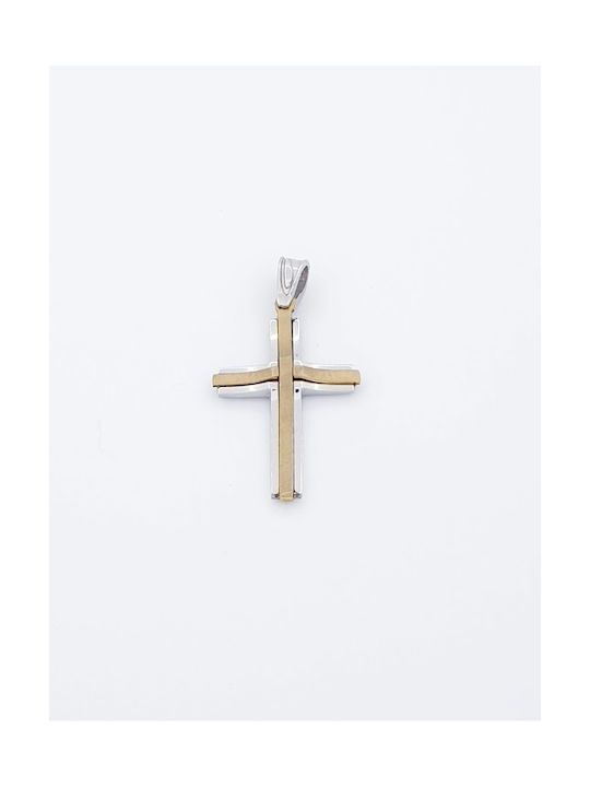 Kirkikosmima Men's White Gold Cross 14K