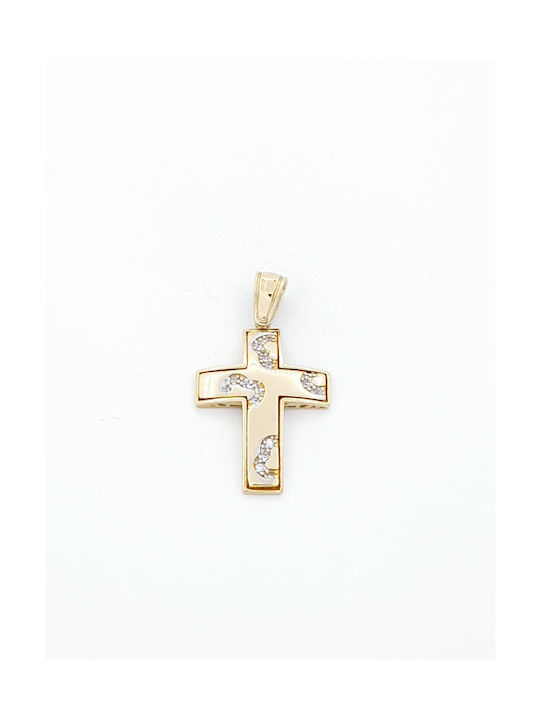 Kirkikosmima Damen Gold Kreuz 14K