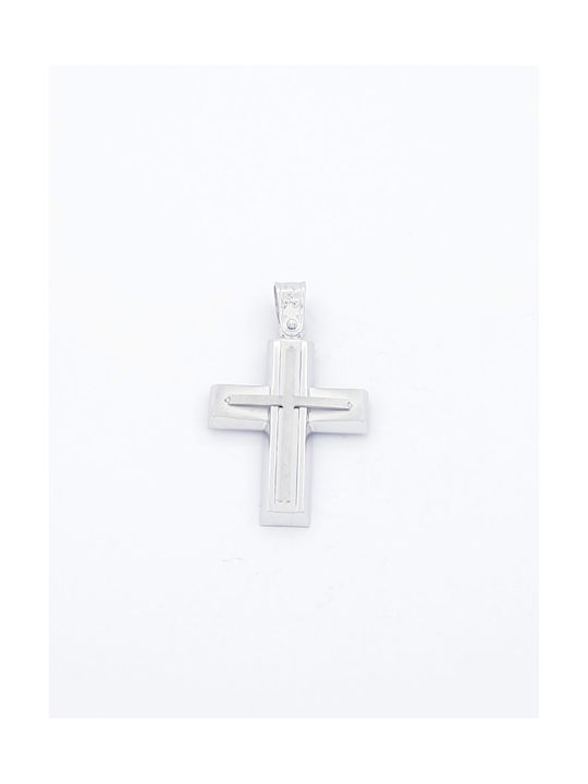 Kirkikosmima Men's White Gold Cross 14K