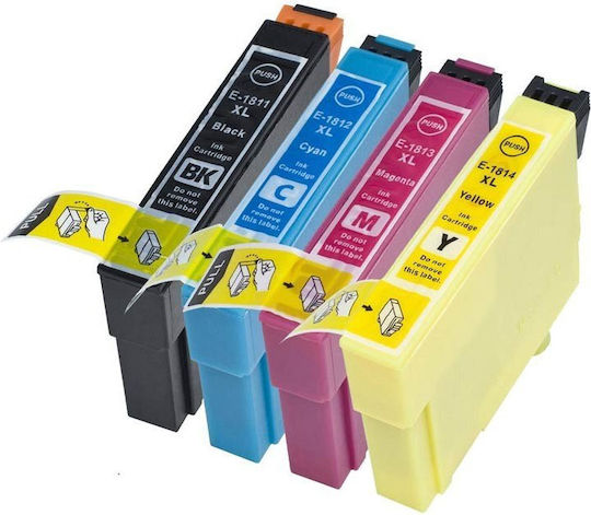 Πακέτο Συμβατών Μελανιών Εκτυπωτή InkJet Epson Πολλαπλό (Color) 4τμχ