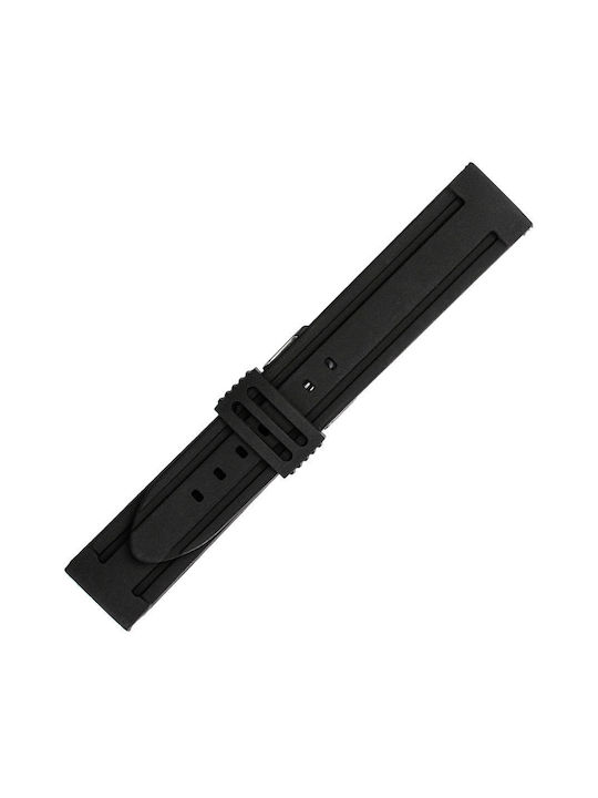 Gummi-Armband Schwarz 24mm