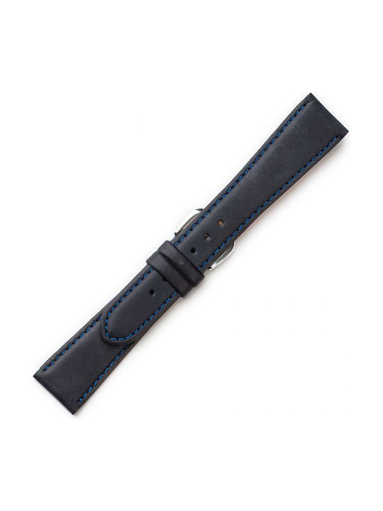 Leather Strap Navy Blue 12mm