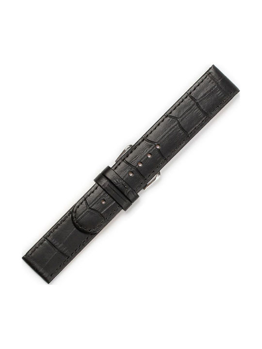 KOSTELO Δερμάτινο Λουράκι Μαύρο 12mm