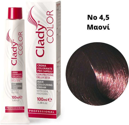 Clady Цвят Боя За Коса 4.5 Маони 100мл
