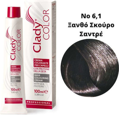 Clady Color Βαφή Μαλλιών 6,1 Ξανθό Σκούρο Σαντρέ 100ml