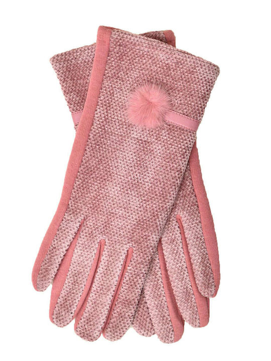 Women's Knitted Touch Gloves Pink